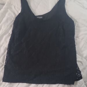 Notations Black Lace Camisole Top